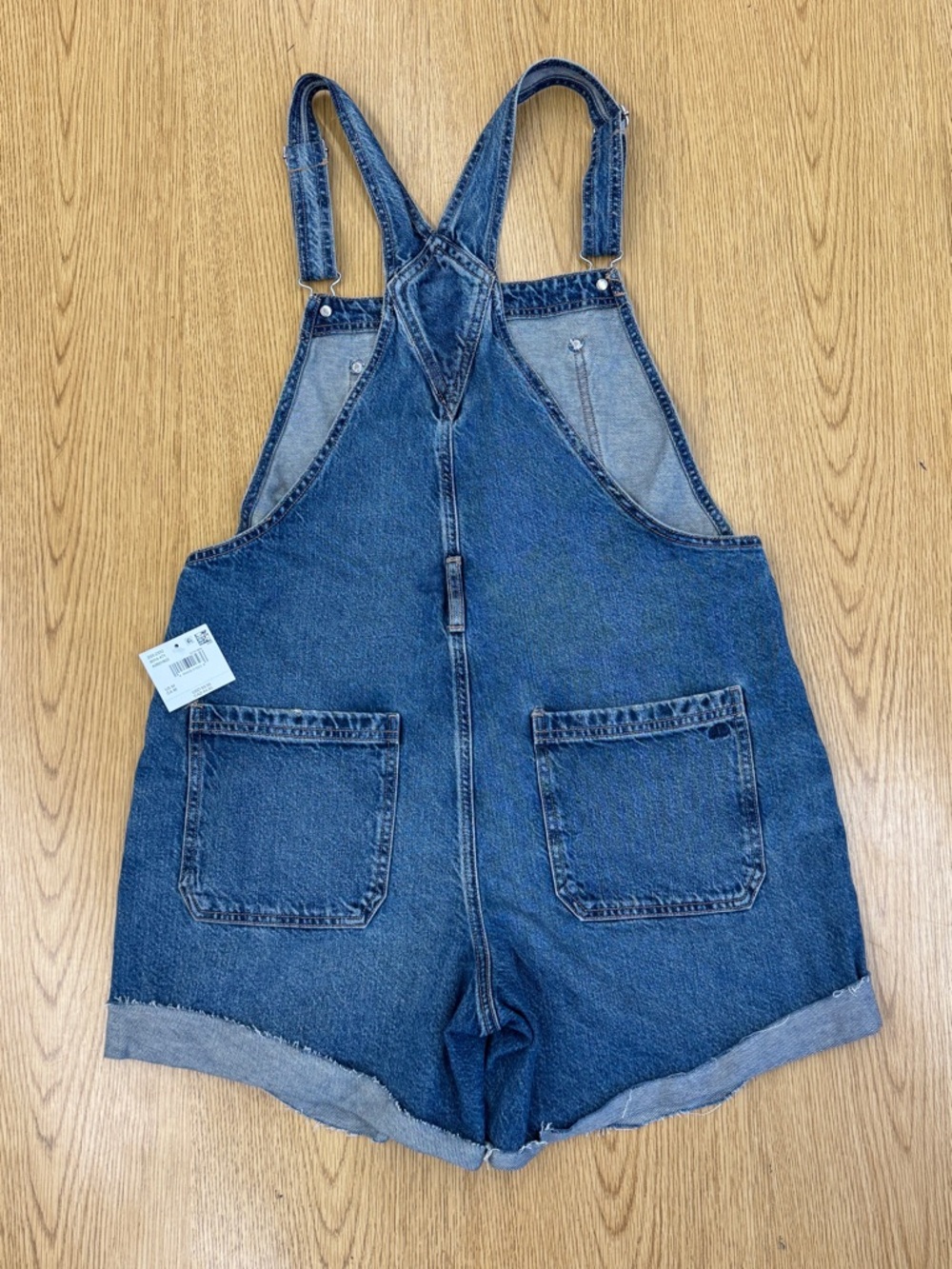 American Eagle Outfitters Blue Denim Short Overalls Size M Cottagecore - Picture 5 of 6